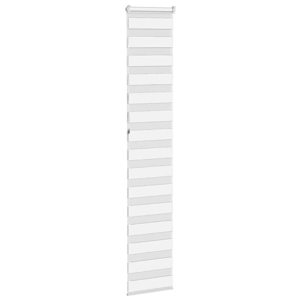 vidaXL zebrarullegardin, hvid, stofbredde 40,9 cm, polyester