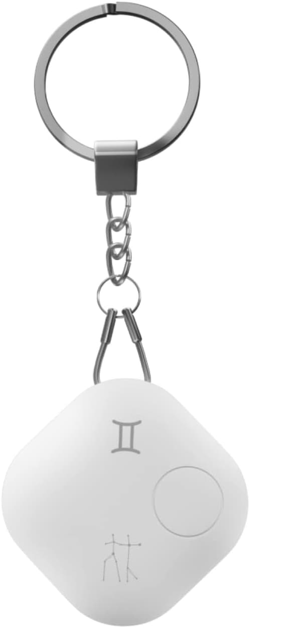 Bluetooth Object Locator Twins Key Wallet Rygsæk Hvid
