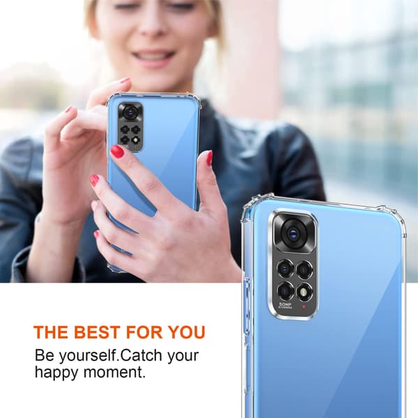 ETUI TIL XIAOMI REDMI NOTE 11/11S SILIKONE + 3x HÆRDET GLAS