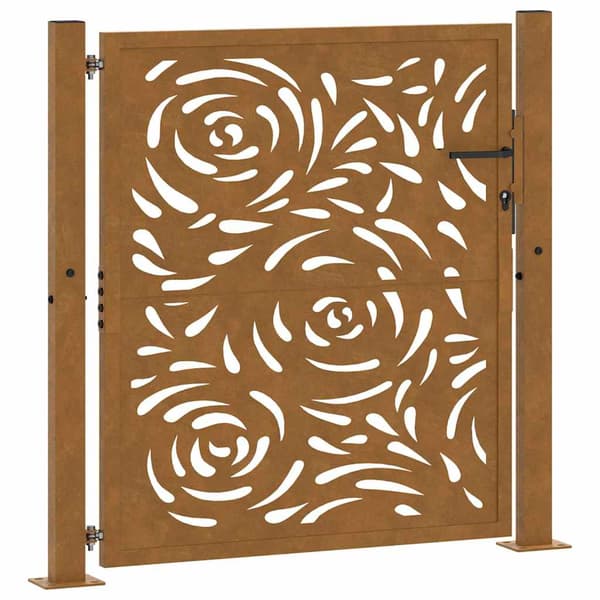 vidaXL havelåge 105x105 cm rustfrit stål flammemønster