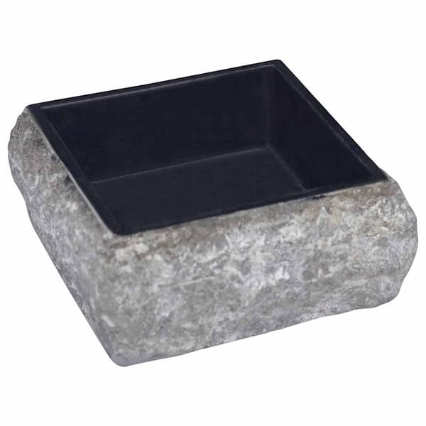 vidaXL håndvask, sort, 30 x 30 x 13 cm, marmor