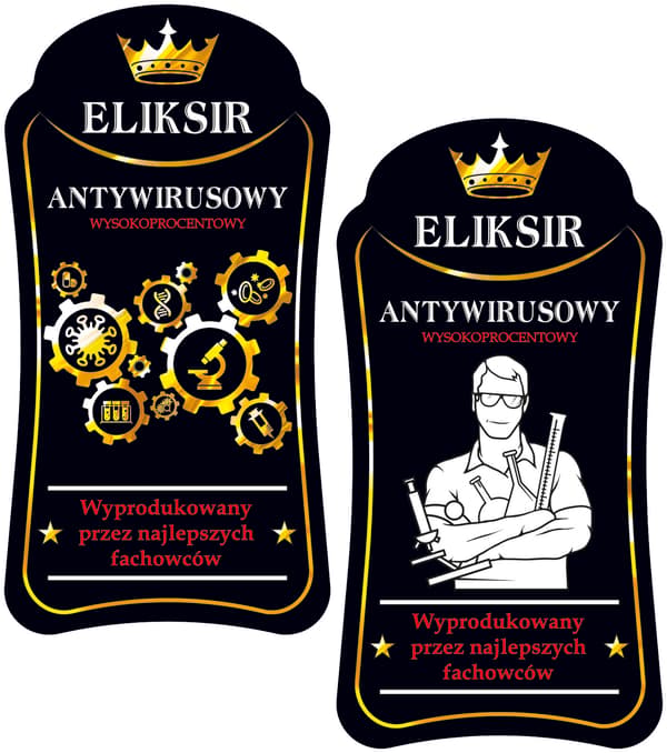 Monopoly dekoreret flaske 500ML ANTIVIRUS ELIXIR
