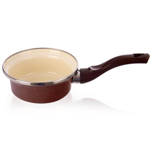 Emaljeret gryde brun 12 cm 350 ml