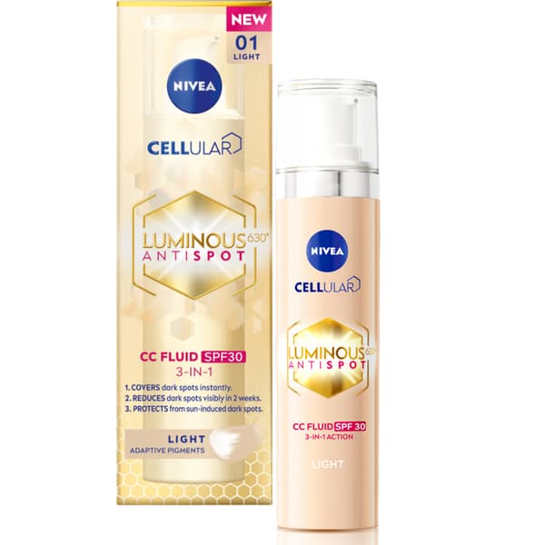 NIVEA LUMINOUS630 P/MISFARVNING KREM CC SPF 30, 01/light 40 ml