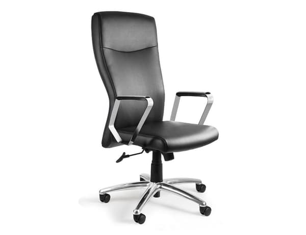 Adella C239 kontorstol, naturlæder, HL-4, sort