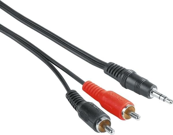 Hama Jack 3,5 - 2x cinch kabel 5 m sort