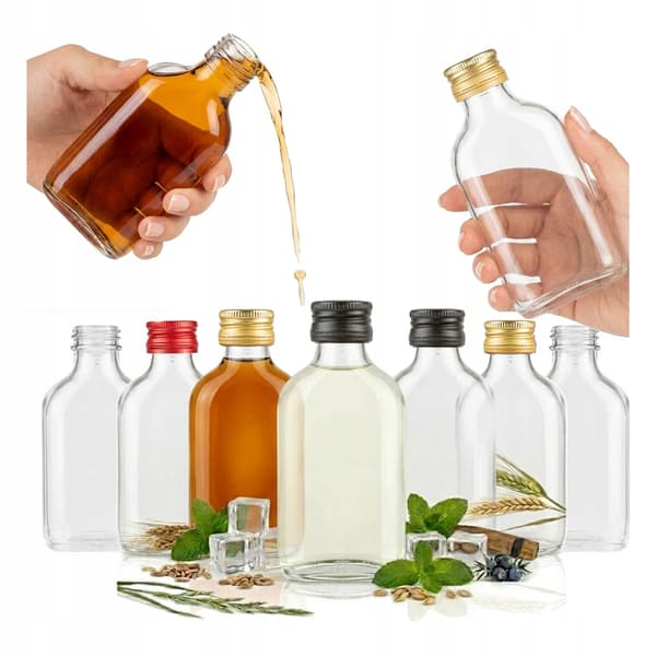 50 flaskor 100ml för likör, vin, vodka, present + kork
