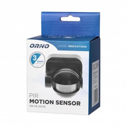 BEVÆGELSESSENSOR 180° IP44 1200W SORT - ON-CR-201/B