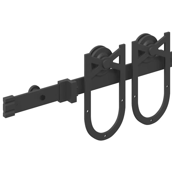 vidaXL monteringssystem til skydedør, 200 cm, stål, sort