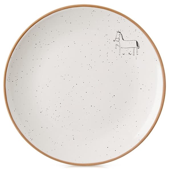 Keramisk desserttallerken beige 20 cm