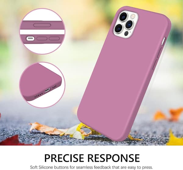 ETUI TIL APPLE IPHONE 12 PRO MAX SILIKONEFORSTÆRKET LILLA