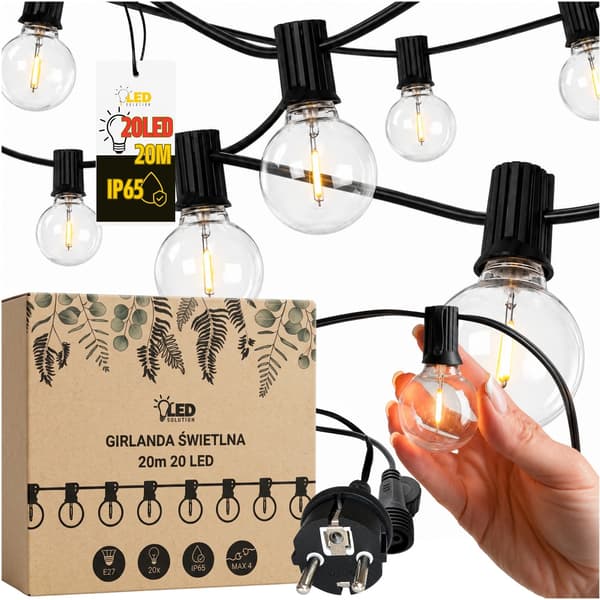 LED LØSNING - Havegirlande - 20m 20LED - M2