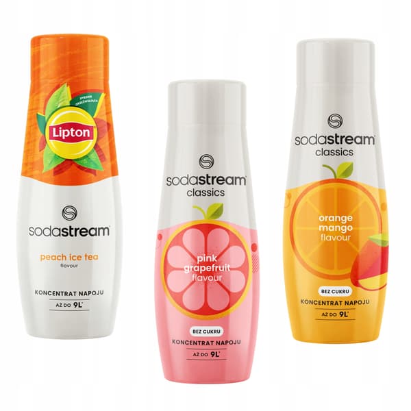 Sodastream Iste Persika + Grapefrukt + Apelsin Mango 3-pack