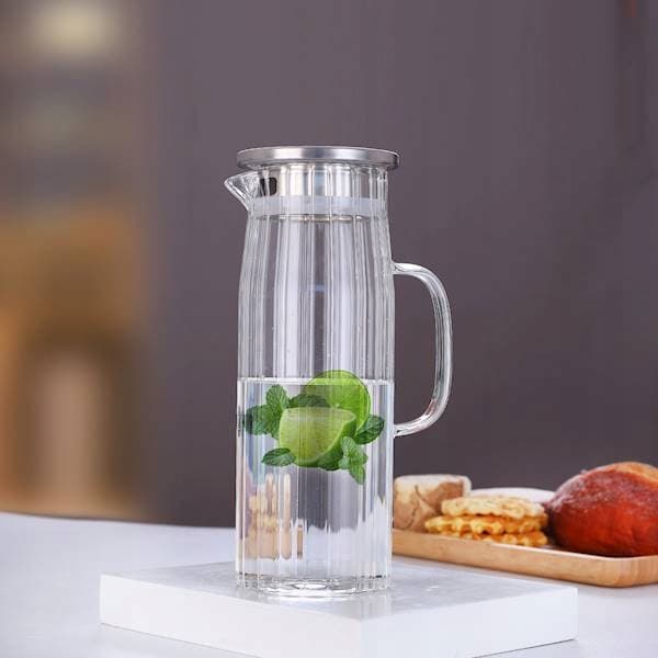 GLASKANDE TIL KAFFE, TE, VARM, VARMERESISTENT, JUICE, KOLDT VAND 1,2L