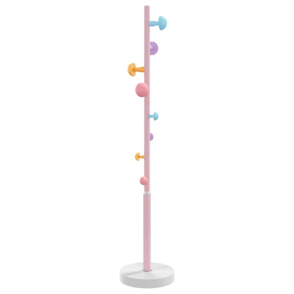 vidaXL stående knagerække lyserød 172 cm malet jern