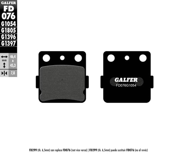 GALFER BROMSBELÄGG KH084 SEMI-METALLIC