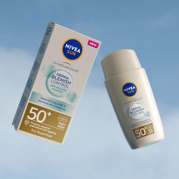 NIVEA SUN Skyddande ansiktskräm Derma Skin Clear SPF50+ 40ml