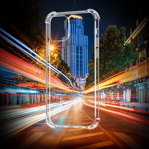 ETUI TIL APPLE IPHONE 13 PRO MAX SILIKONE TRANSPARENT 2X HÆRDET GLAS