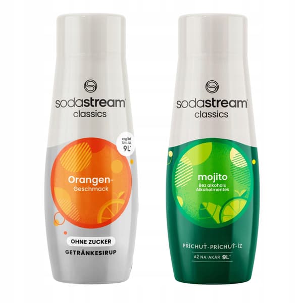 SodaStream Apelsin Zero sirapskoncentrat sockerfri apelsin och mojito