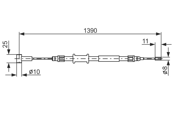 HÅNDBREMSEKABLER 1987482213 BOSCH