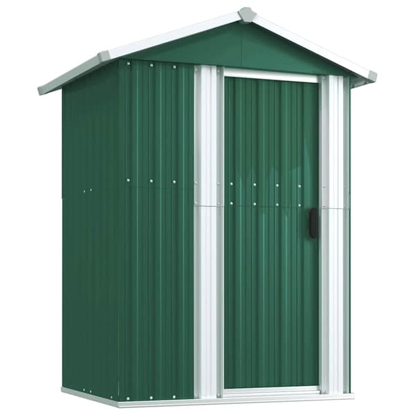 vidaXL Trädgårdsskjul grön 126x97,5x177 cm galvaniserat stål