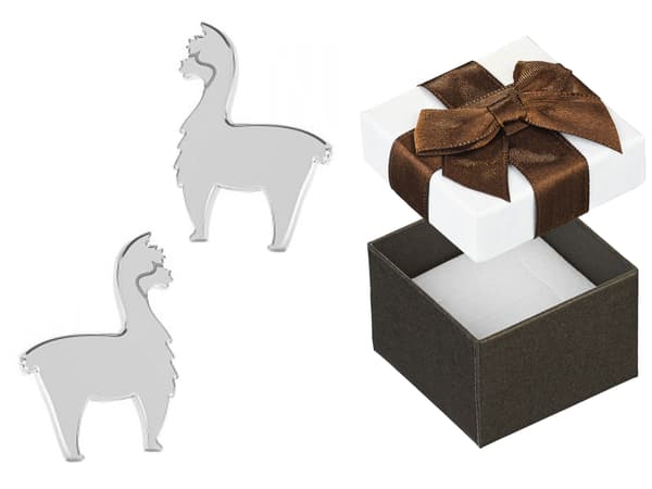 Sølv Llama Alpaca Øreringe til Kvinder, Øreringe, Llama Alpaca, Sølv 925