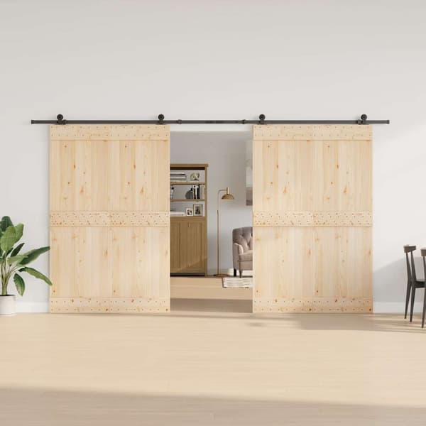 vidaXL monteringssystem til skydedør, 400 cm, stål, sort