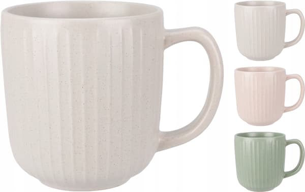 Basic rillet keramikkrus, forskellige farver, 360 ml, 1 stk.