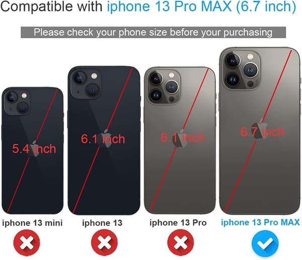 FLIP-ETUIS TIL APPLE IPHONE 13 PRO MAX 6,7" BLÅGRÅ 2XGLAS