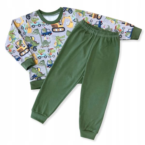 Drengepyjamas 140 BOMULD 2-delt 100% BOMULD DINO