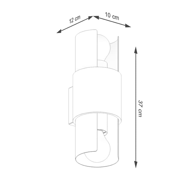 FLASH 2 VÄGGLAMPA E27 VIT SOLLUX SL.1674