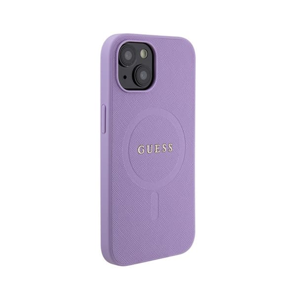 Guess Saffiano MagSafe - iPhone 15 cover (lilla)