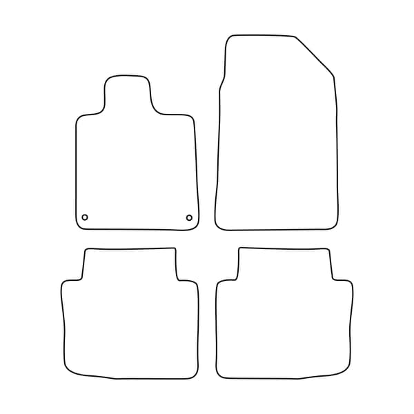[BLM]CT025 Sort - Velourmåttesæt til Citroën C6 I 2005-2012 - Sorte detaljer