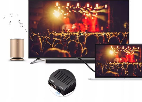 VGA-HDMI-muunninsovitin D-SUB-FULL HD + ÄÄNI