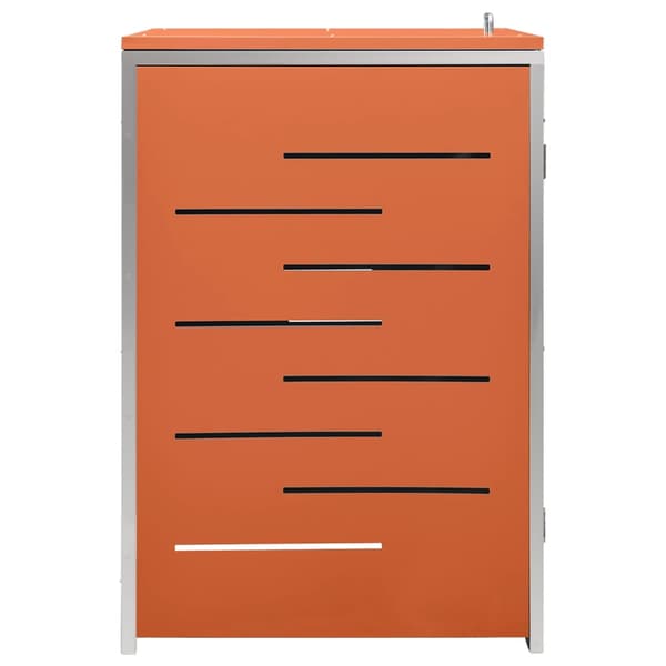 vidaXL låg til 1 affaldsspand, 69x77,5x112,5 cm, rustfrit stål