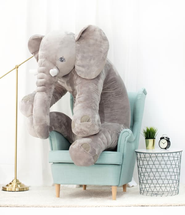 Elefantti IKEA JATTESTOR 150 cm - harmaa