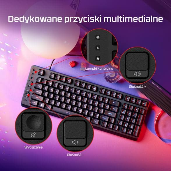 HYPERX HyperX Eve 1800 Sort Tastatur
