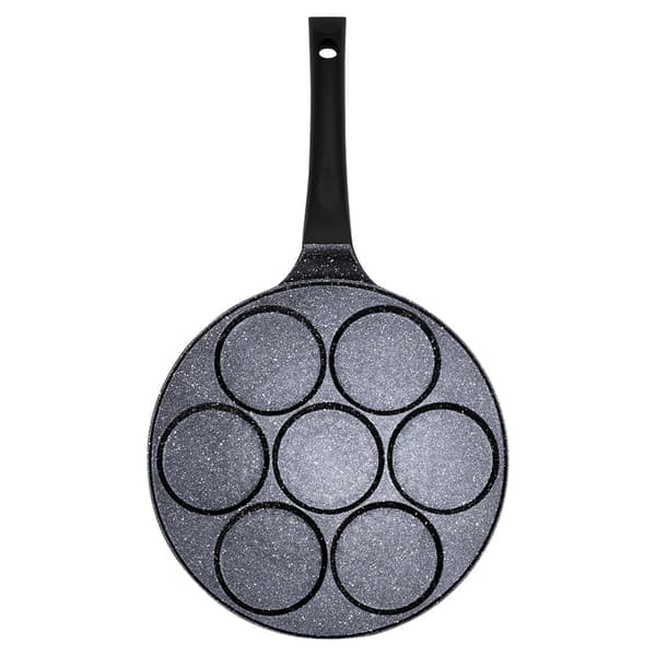 Granitpande til æg med 7 huller BLACK LINE 26 cm