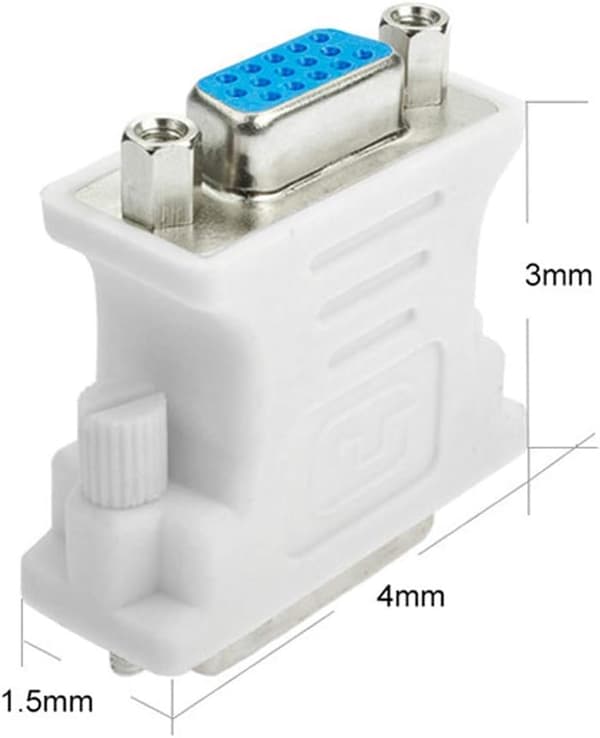 2x DVI TIL VGA ADAPTER DVI-I 24+5 HAN