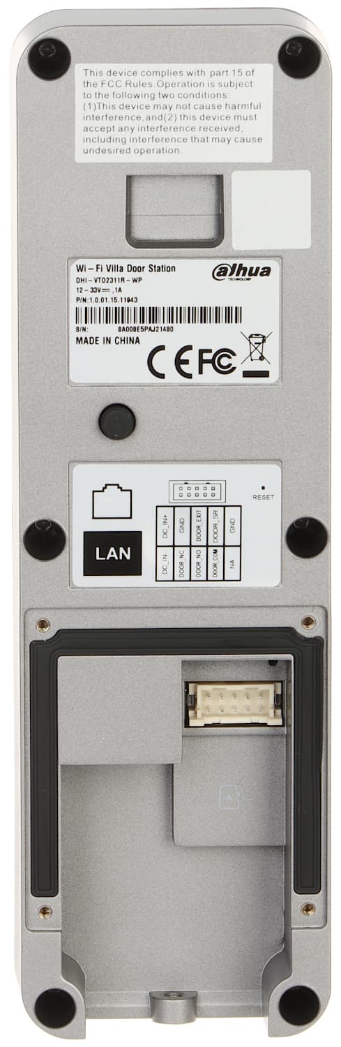 VTO2311R-WP Wi-Fi / IP video intercom