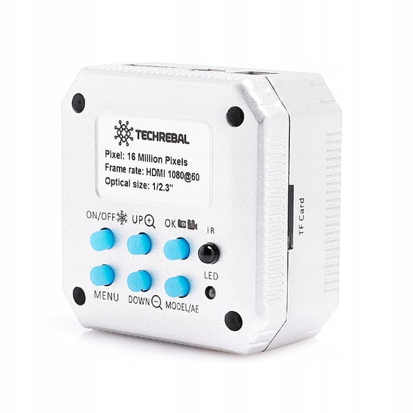 Techrebal Silver jet kamera 16MP FULLHD og 4K til mikroskop sølv