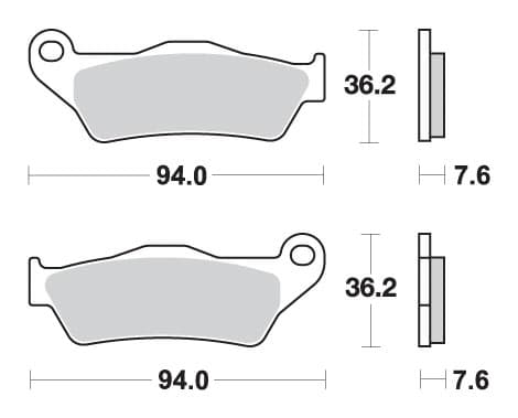 SBS KH181 TERRÄNGBROMSBELÄGG I KOLFIBER