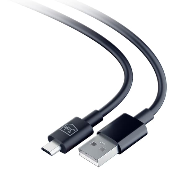 Tillbehör - 3mk Hyperkabel A till Micro 1,2m 5V 2,4A Svart