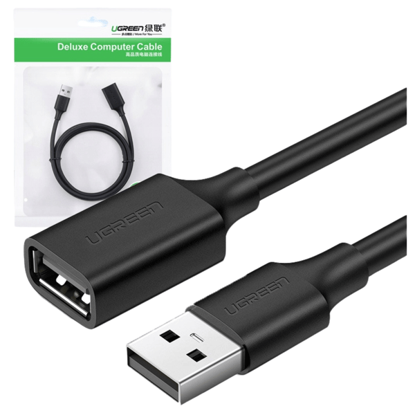 UGREEN US103 USB 2.0 forlængerkabel, 1m (sort)