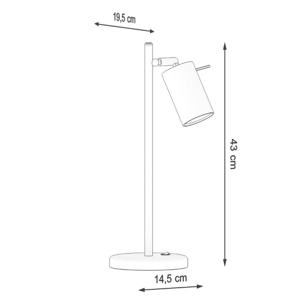 RING 1 GU10 SKRIVEBORDSLAMPE SORT SOLLUX SL.1091