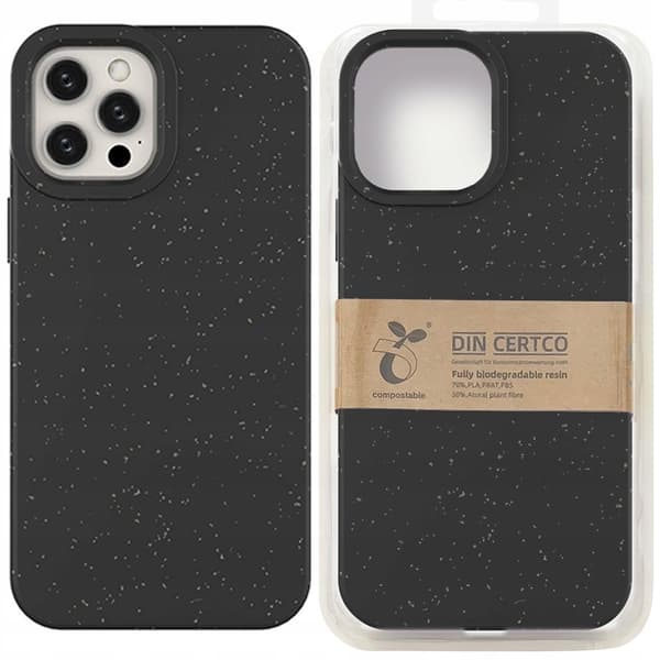 Eco Case iPhone 14 Plus Silikone Nedbrydeligt Cover Sort