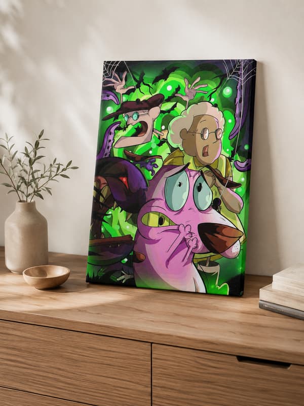 Målning med siffror Modigen fege hunden 40x50 cm