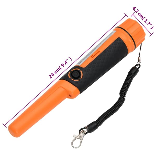 vidaXL præcisions metaldetektor med pinpointer, orange