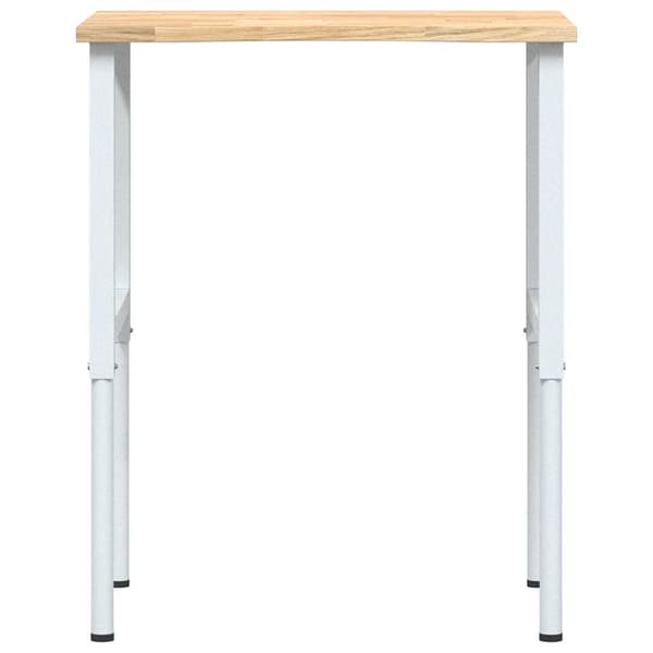 vidaXL arbejdsbord, 80x60x(71,5-98) cm, egetræ