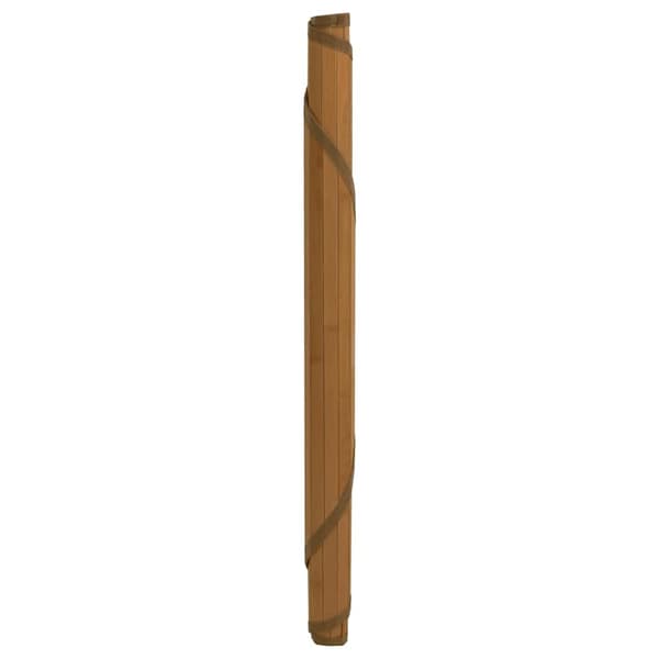 vidaXL rundt tæppe, brun, 100 cm, bambus